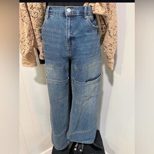 Forever 21 Blue Wide Leg Jeans
